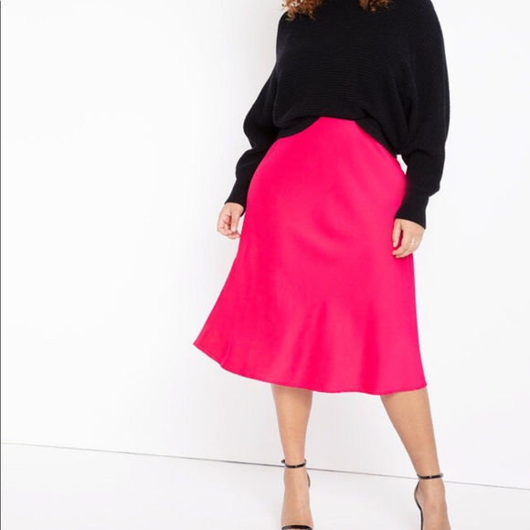 Satin midi skirt - Picture 1 of 3